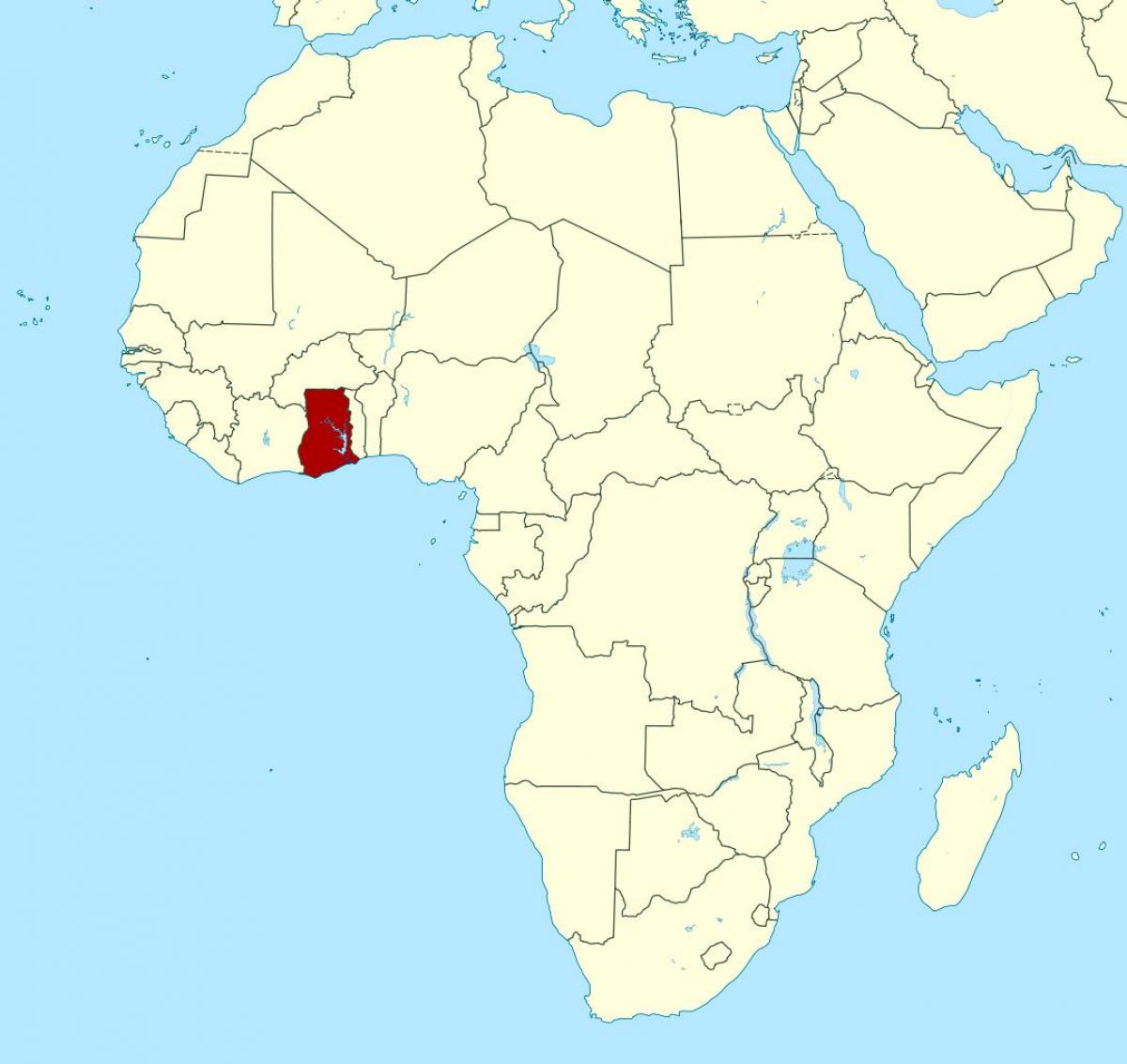 peta dari afrika menunjukkan ghana